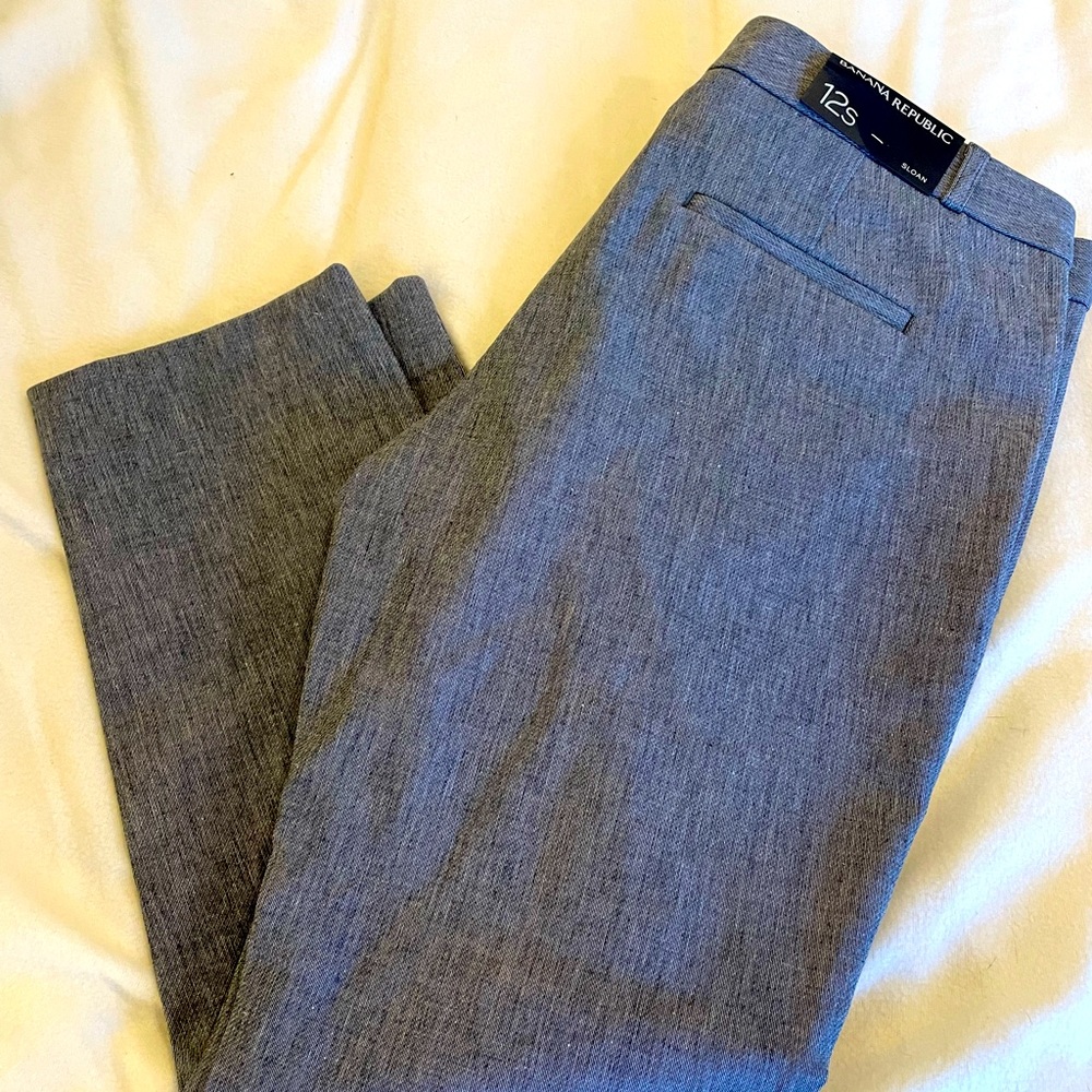 ⭐️NWT Banana Republic gray Sloan slacks size 12S
